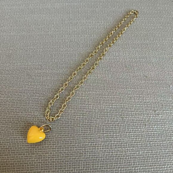 BEST Roxanne Assoulin The Mini Puffy Heart Necklace Yellow - Picture 4 of 5